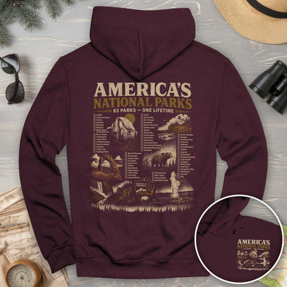 Vintage Parks Checklist Front/Back Print Hoodie