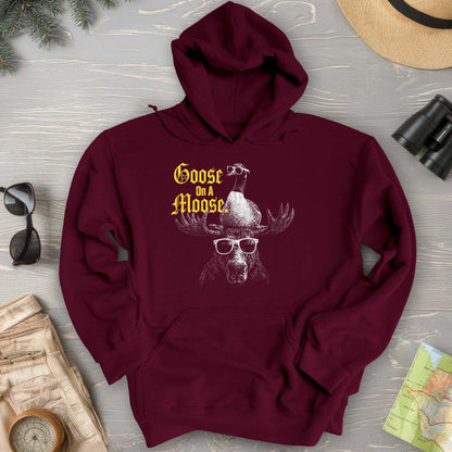 Goose On A Moose Halftone Hoodie