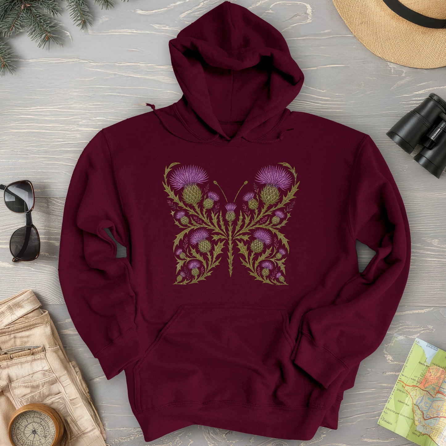 Thistle Butterfly 2 Hoodie