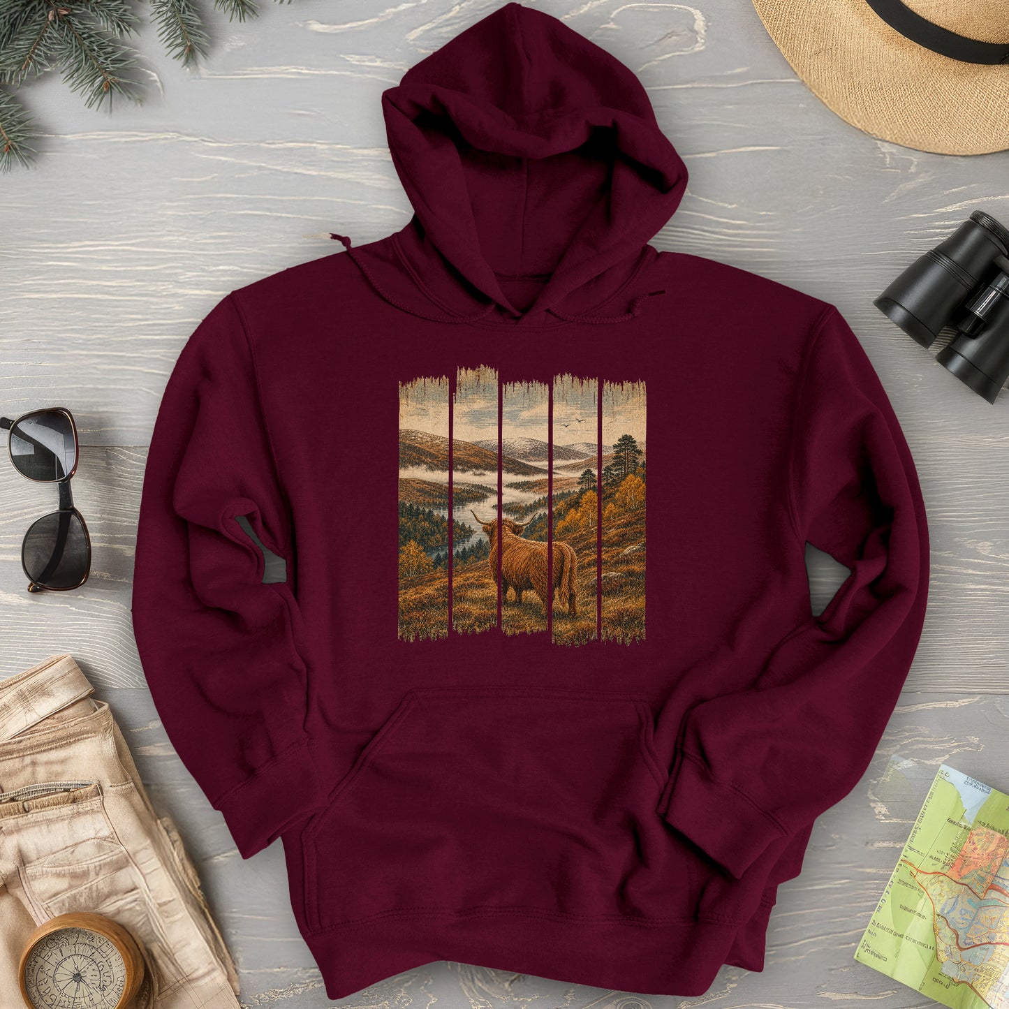 Scotland Coo Panels Hoodie