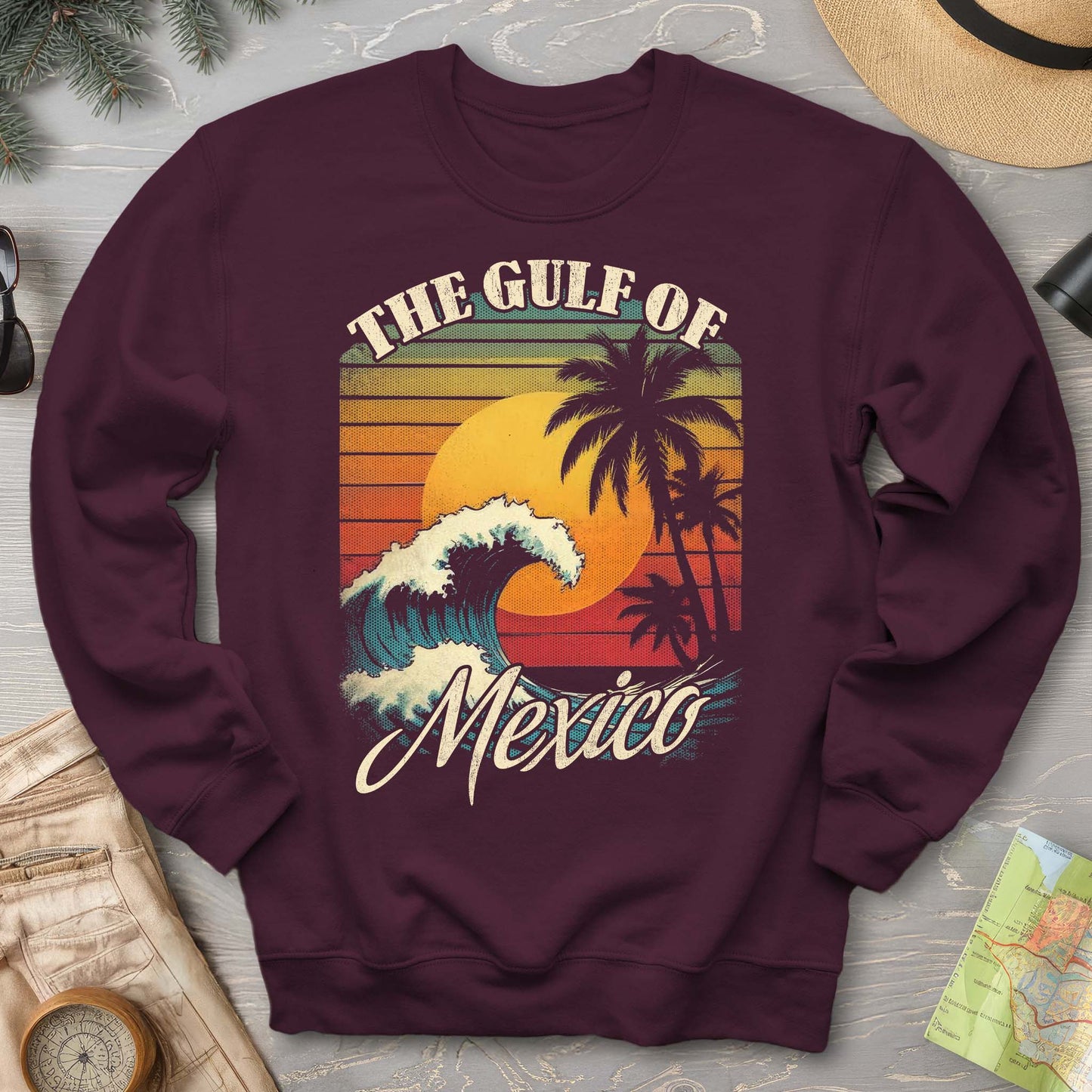 Gulf of Mexico "Retro Wave" Crewneck Sweatshirt