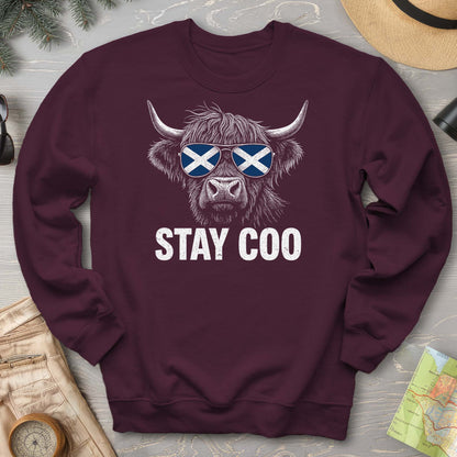 Stay Coo Highland Cow "Sunglasses" Sweatshirt