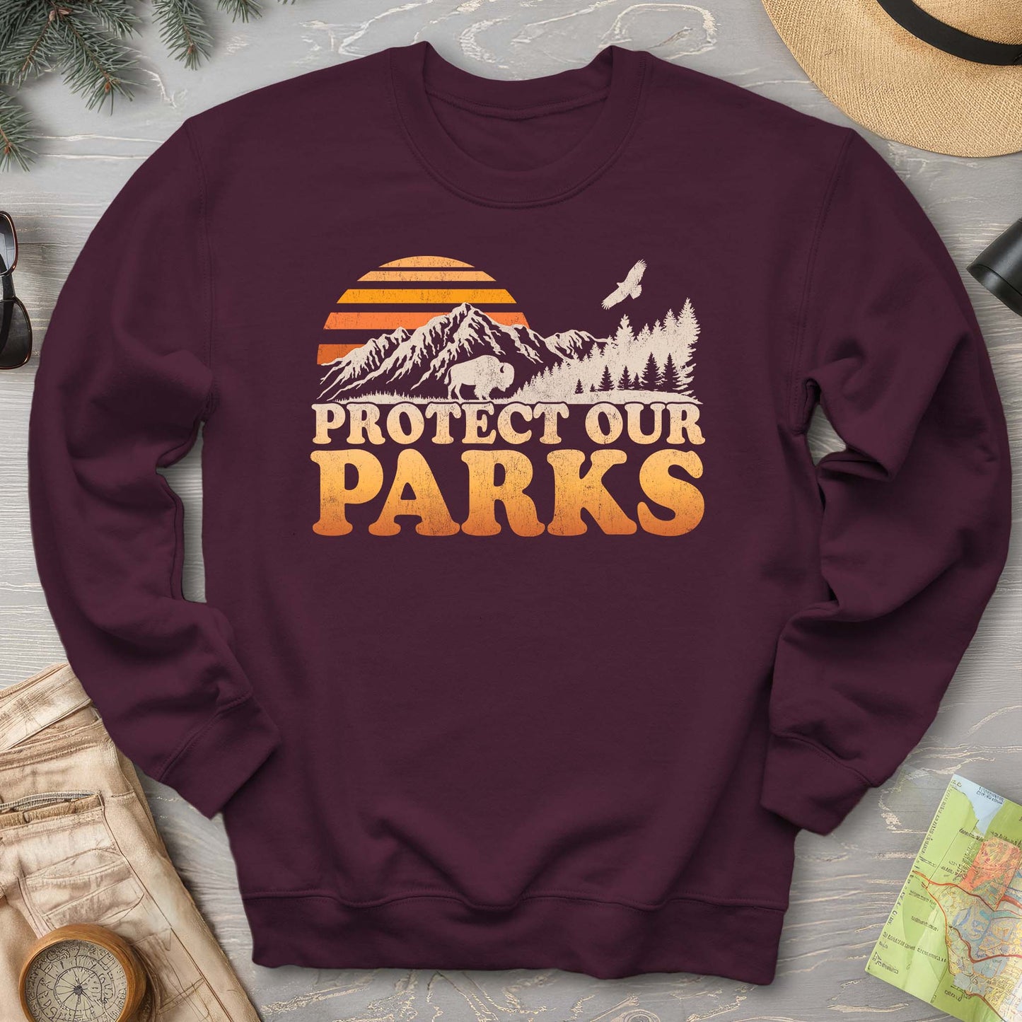 Protect Our Parks Vintage Sunset Sweatshirt