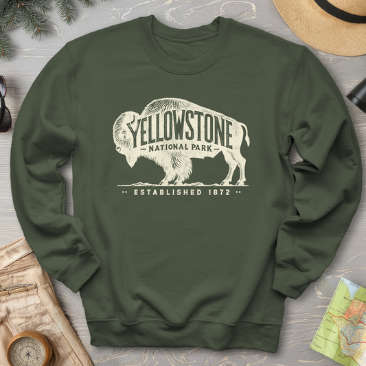 Yellowstone National Park "Vintage Buffalo" Sweatshirt
