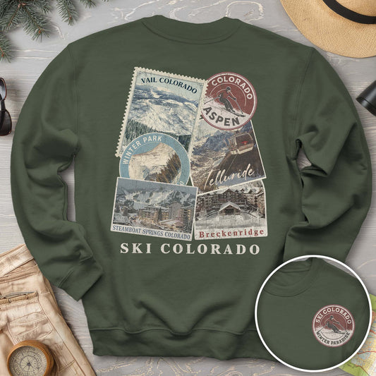 Colorado Vintage Ski Resorts Sweatshirt