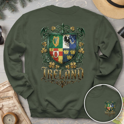 Irish Gothic Arms Front/Back Print Sweatshirt