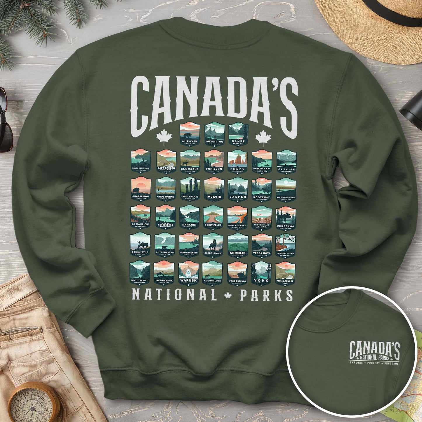 Canada's National Parks "Badges" Sweatshirt