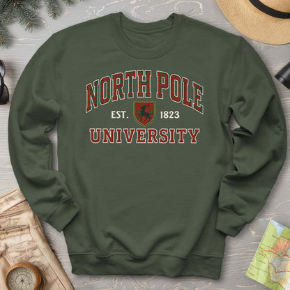 North Pole University Holiday Plaid Sweatshirt
