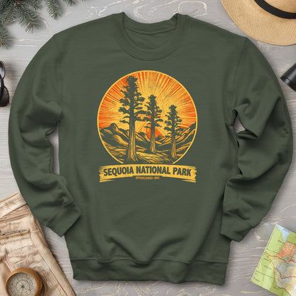 Sequoia 3 Trees Vintage Print Sweatshirt