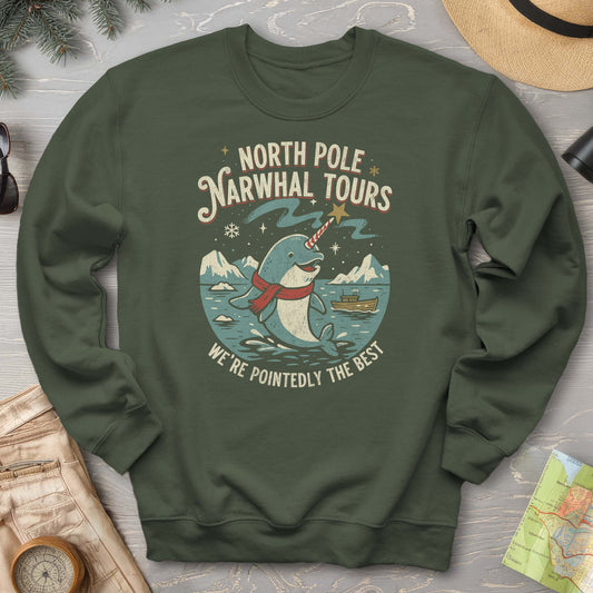 North Pole Narwhal Tours Sweatshirt