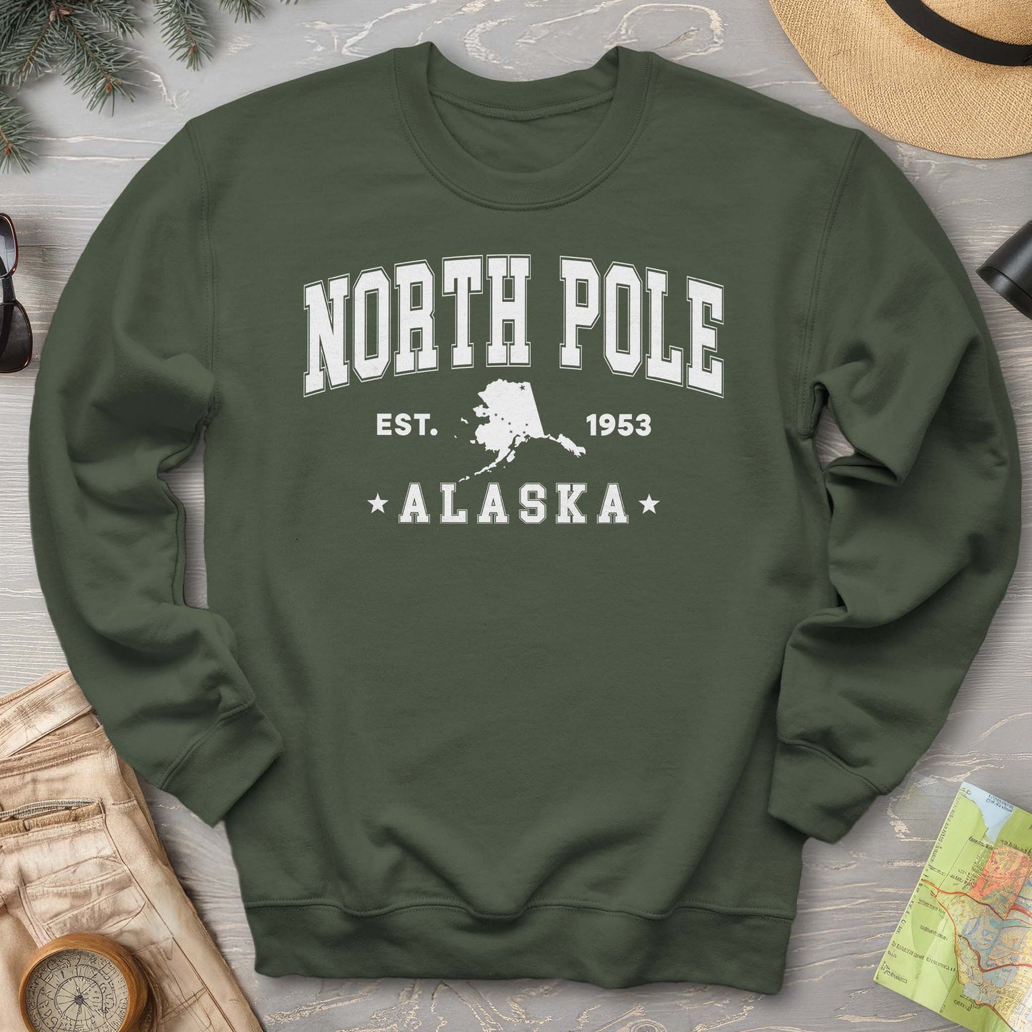 North Pole Alaska Varsity Sweatshirt