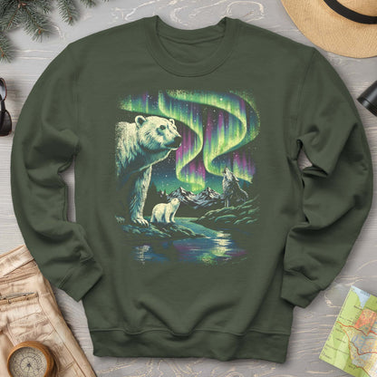 Northern Lights Polar Bears Sweatshirt
