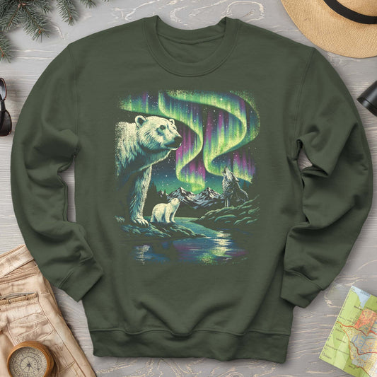 Northern Lights Polar Bears Sweatshirt