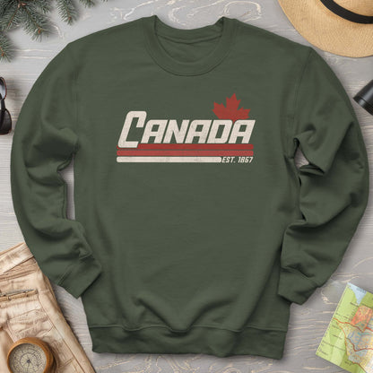 Canada Retro Stripe Sweatshirt