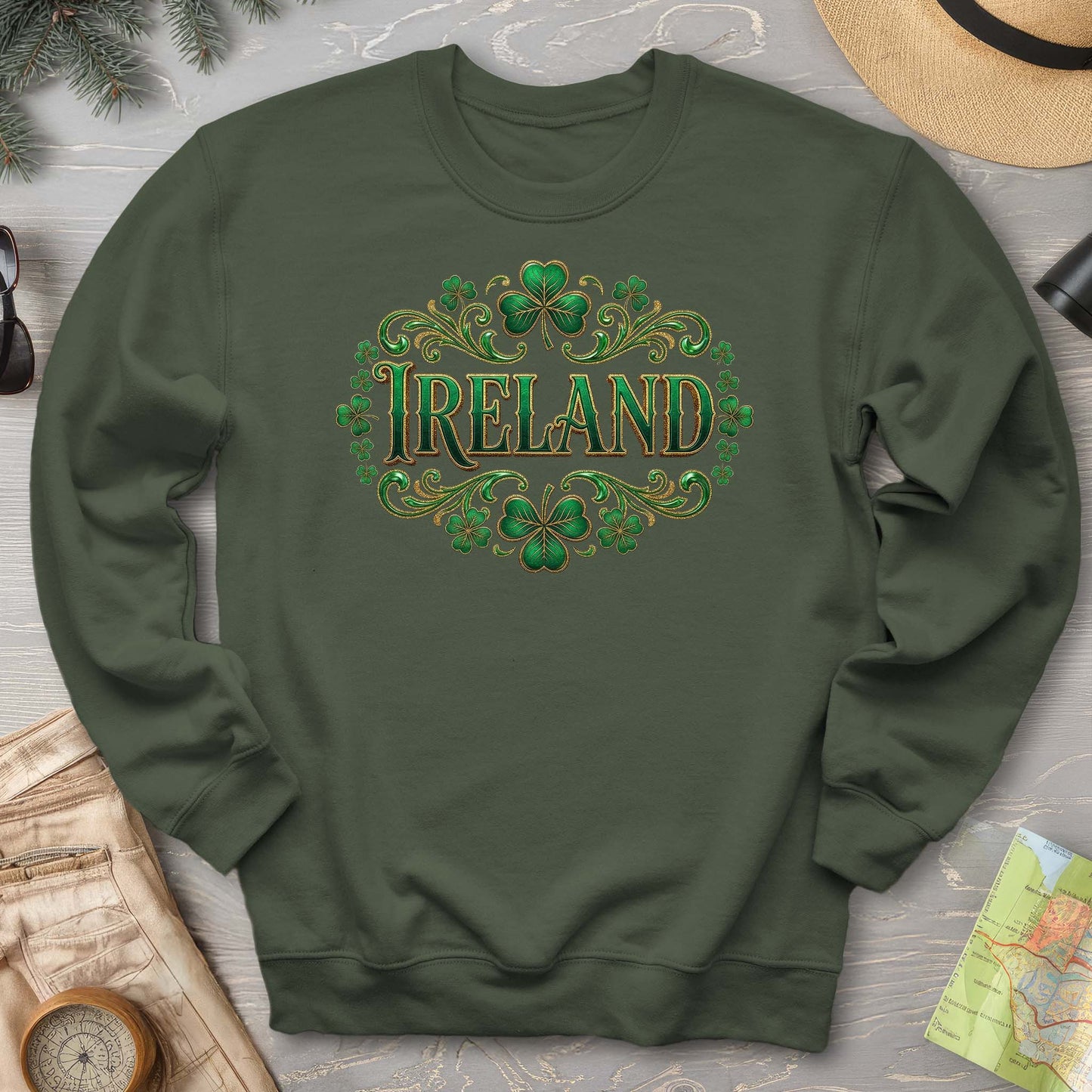 Ireland Shamrock Emblem Sweatshirt