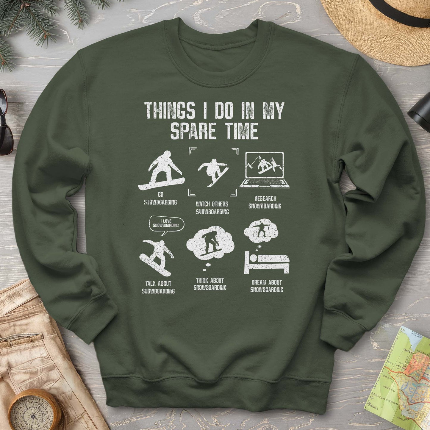 Spare Time Snowboard Sweatshirt