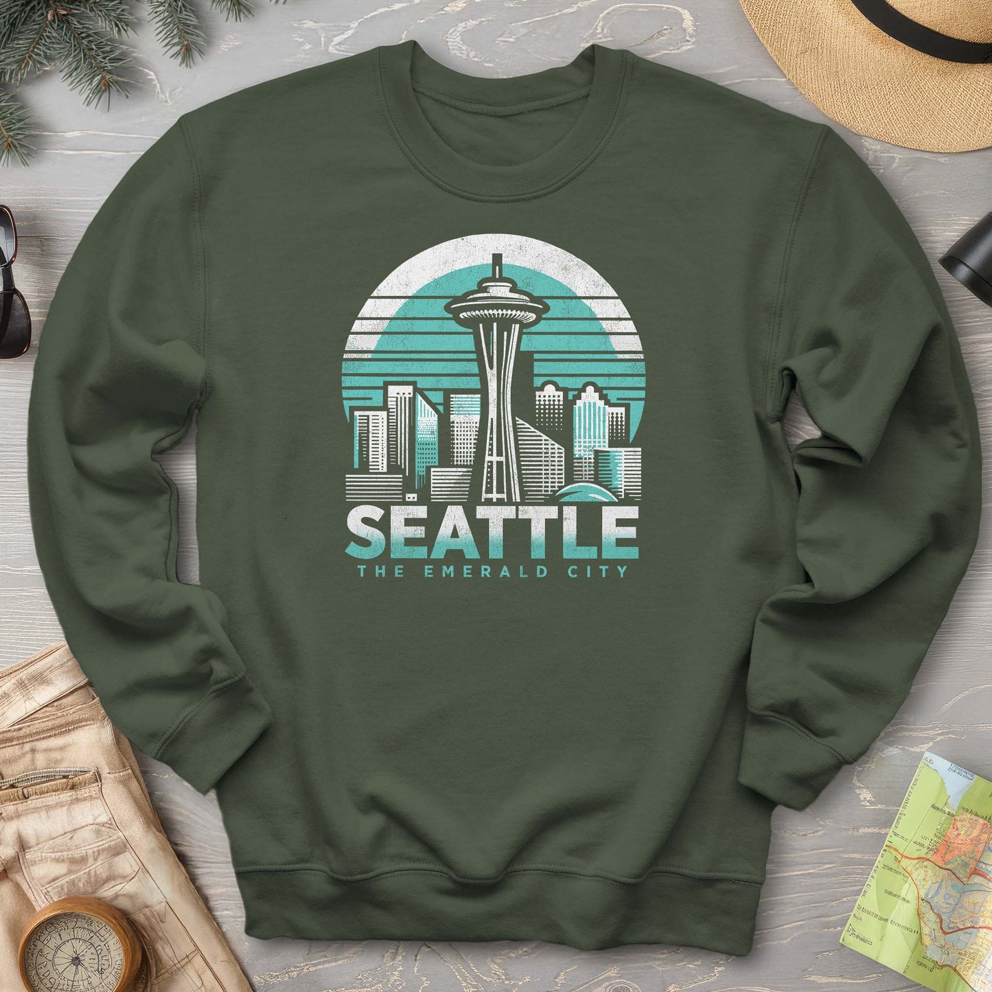 Seattle Retro Needle Sweatshirt