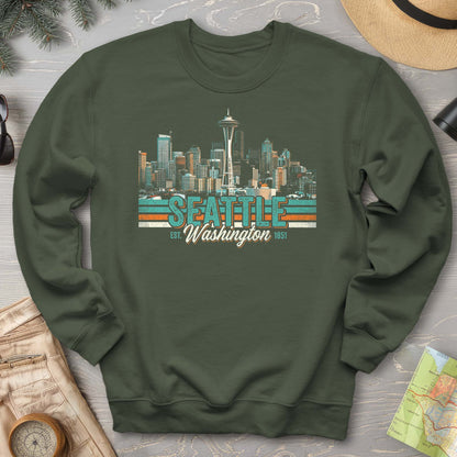Seattle Retro Skyline Sweatshirt