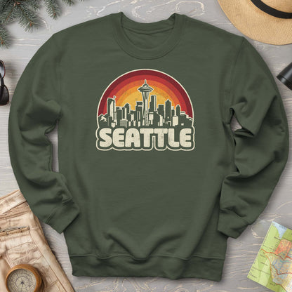 Seattle Retro Sunset Sweatshirt
