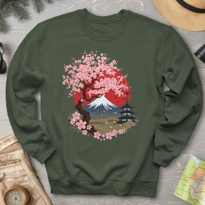 Mount Fuji Cherry Blossoms Sweatshirt