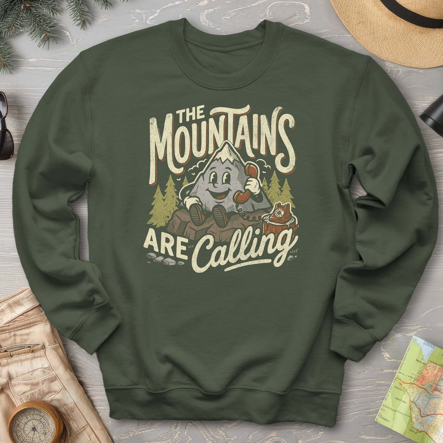 Mountains Calling Retro Sweatshirt