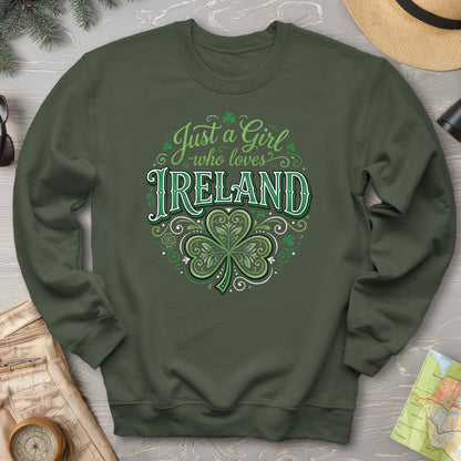 Just A Girl Shamrock Sweatshirt