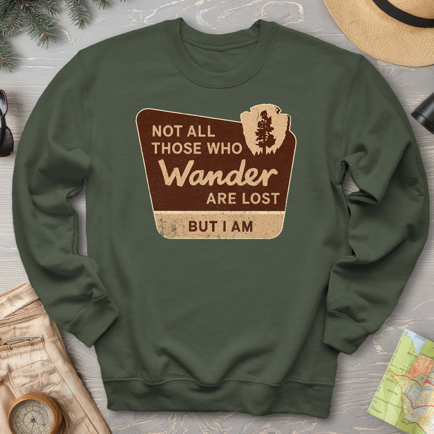 Not All Who Wander Sweatshirt