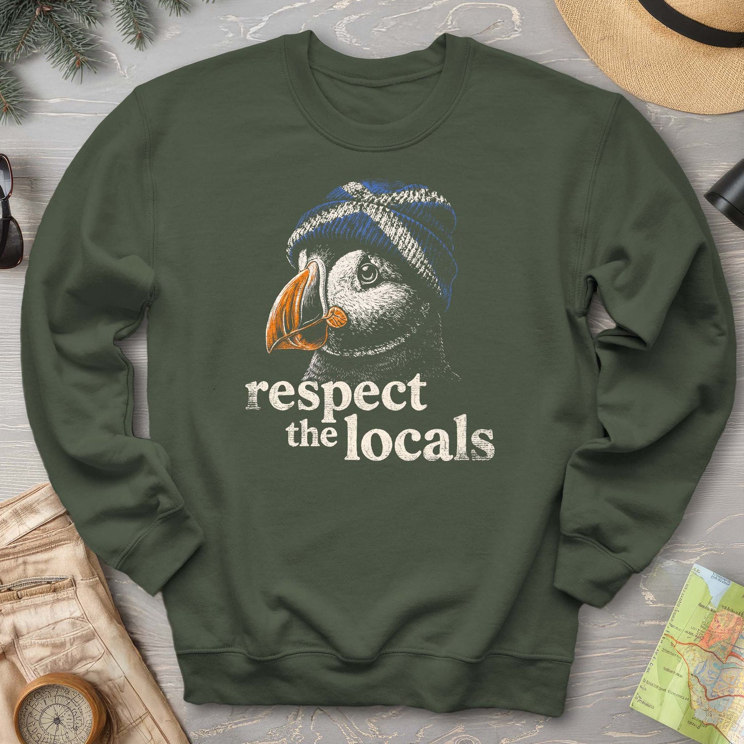 Puffin Scotland Beanie Sweatshirt