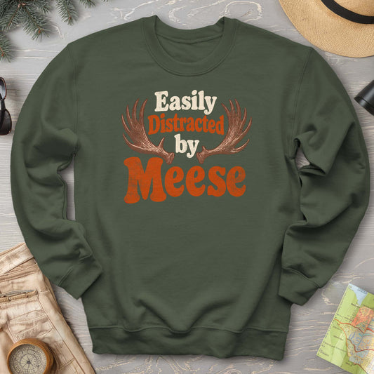 Distracted By Meese Antlers Sweatshirt