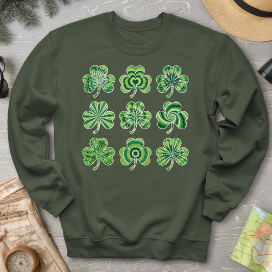 Tie-Dye Shamrocks Sweatshirt