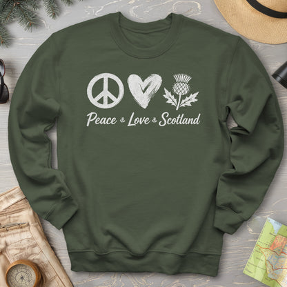 Peace Love Scotland Sweatshirt
