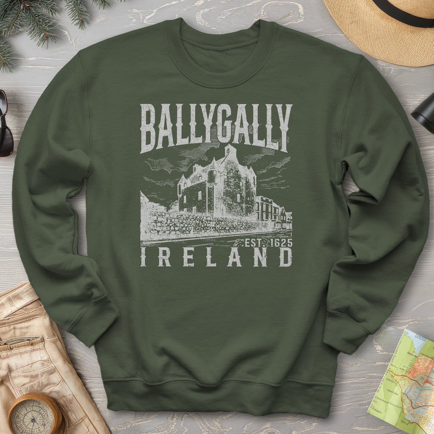 Ballygally Ireland Sketch Sweatshirt