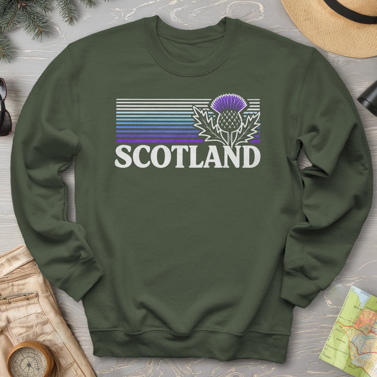 Scotland Retro Thistle Sweatshirt
