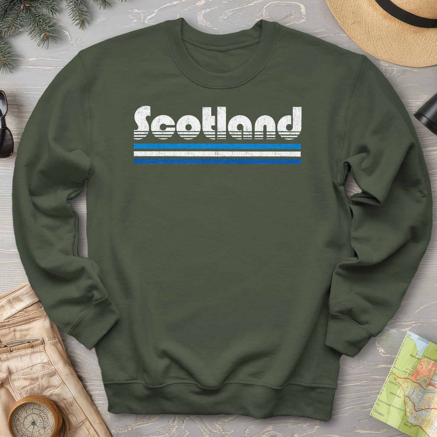 Scotland Retro Stripe Sweatshirt