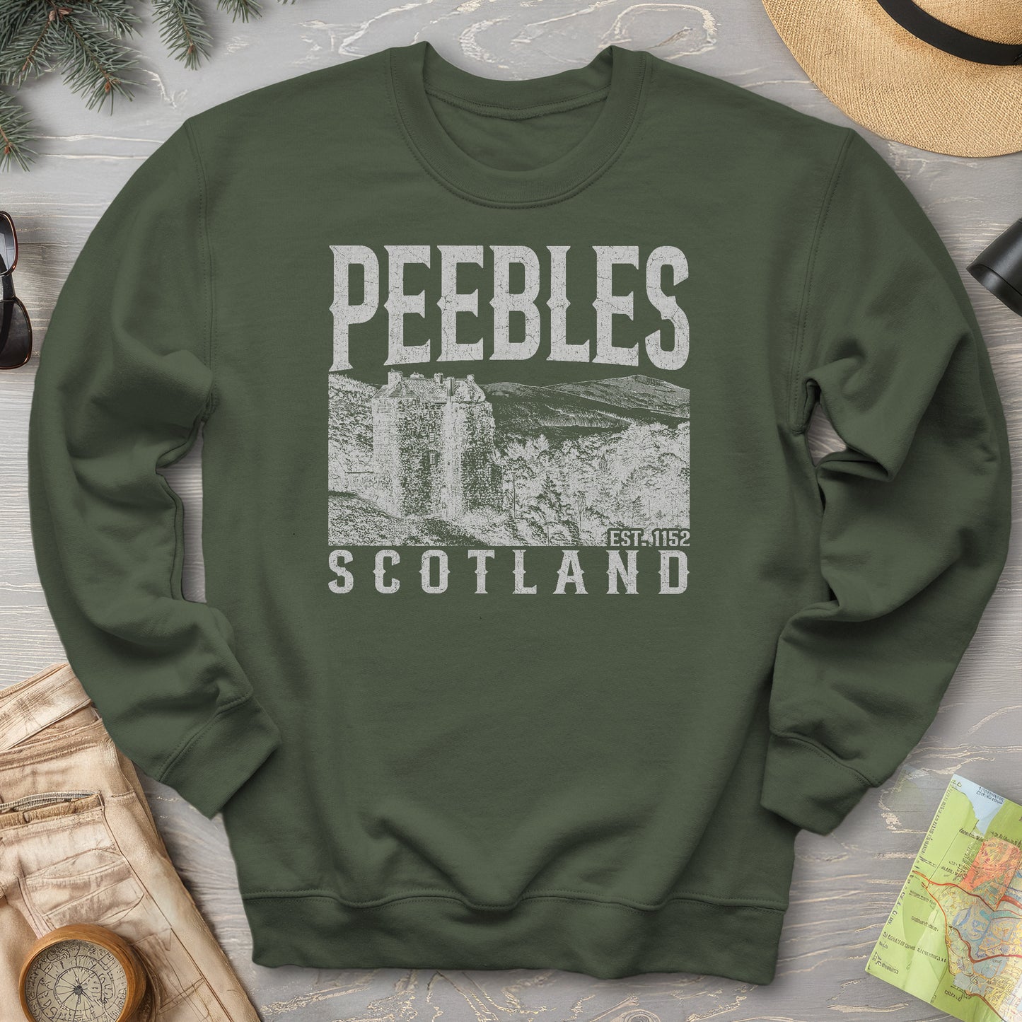 Peebles Scotland Sketch Sweatshirt