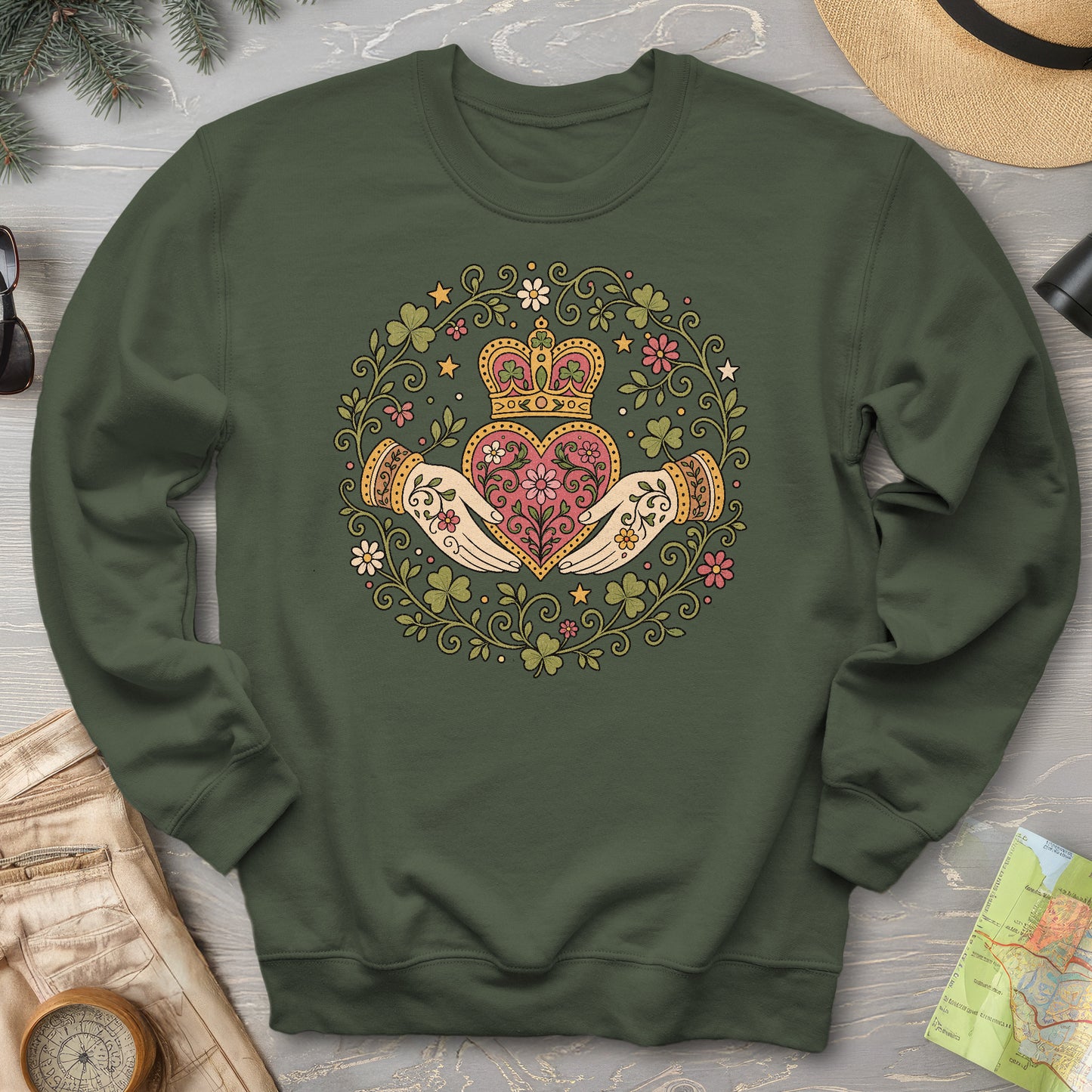 Claddagh Florals Sweatshirt