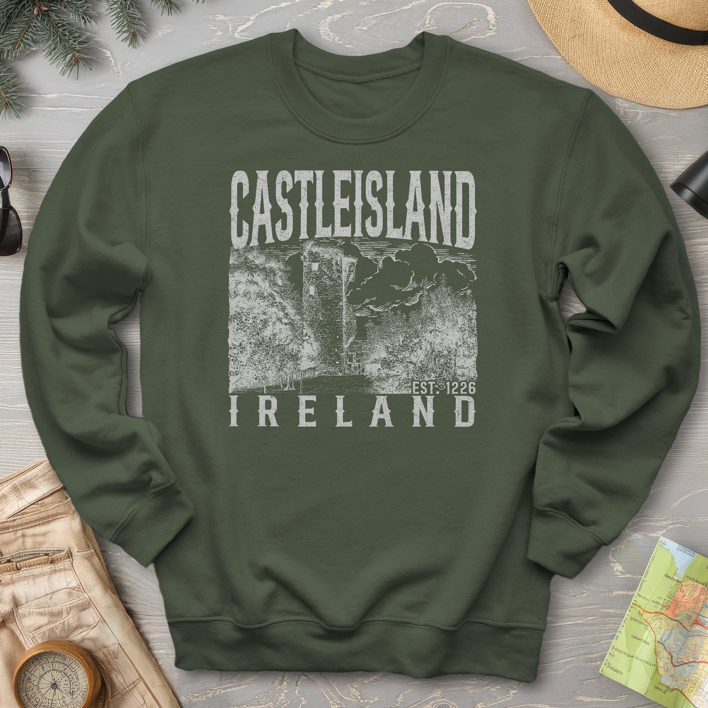 Castleisland Ireland Sketch Sweatshirt