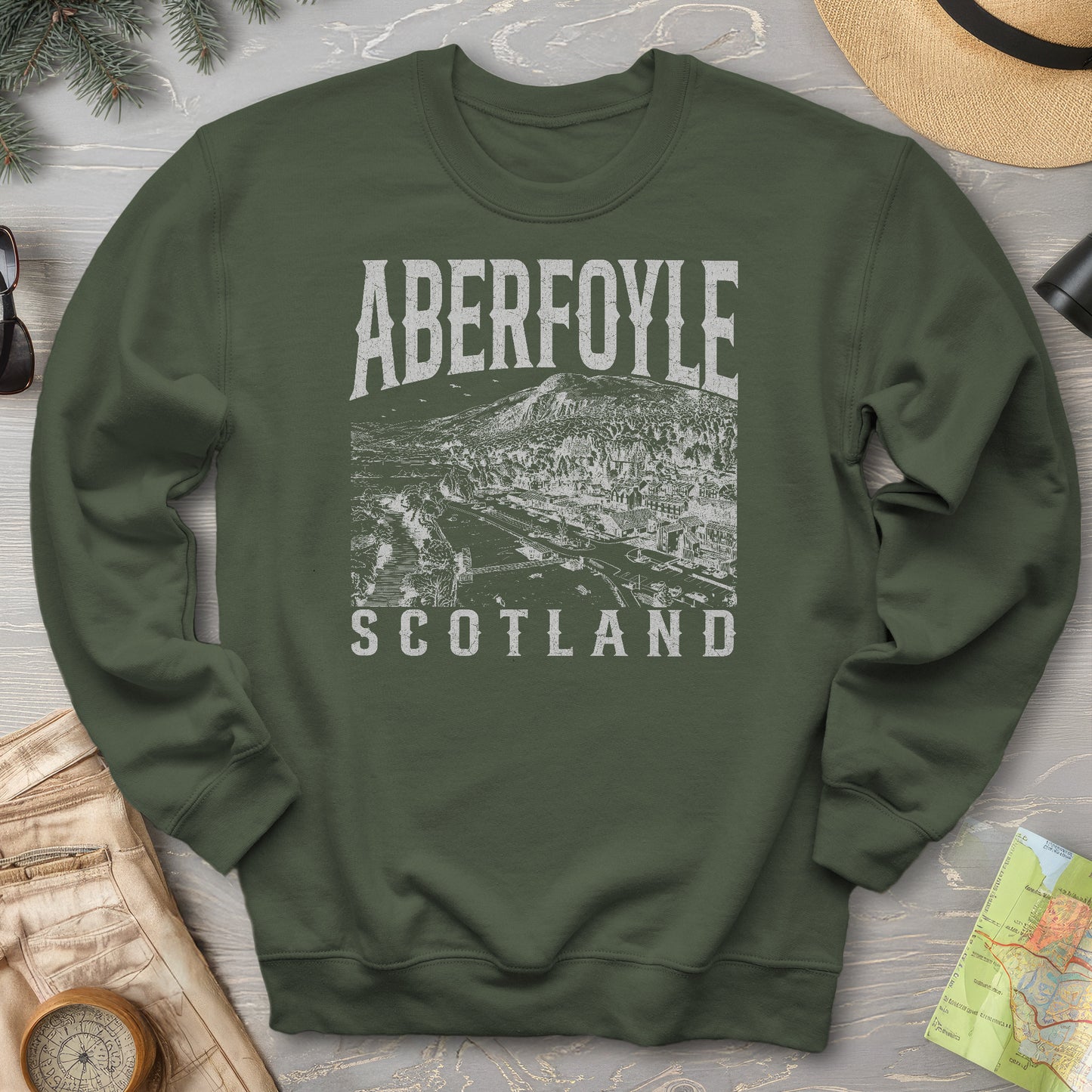 Aberfoyle Scotland Sketch Sweatshirt