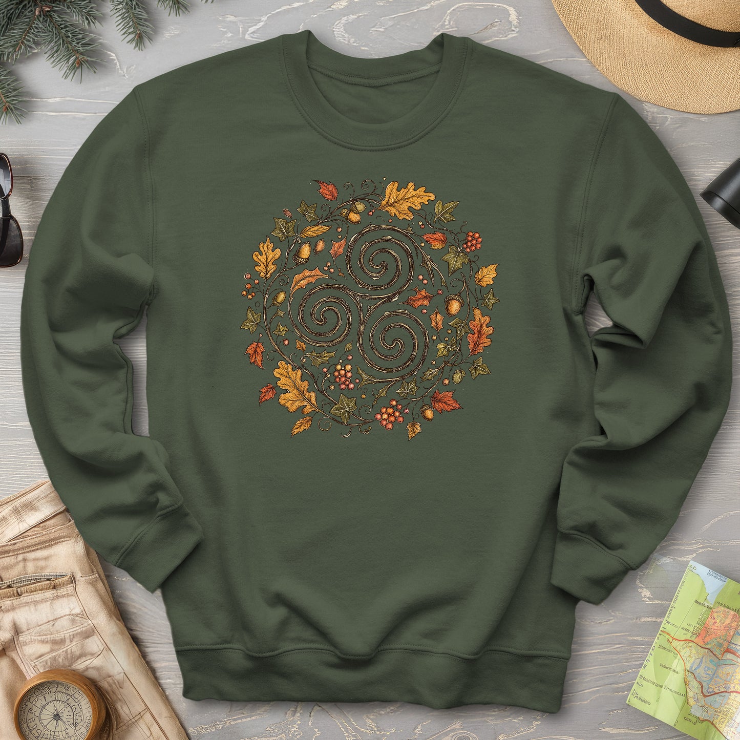 Celtic Autumn Spiral Sweatshirt