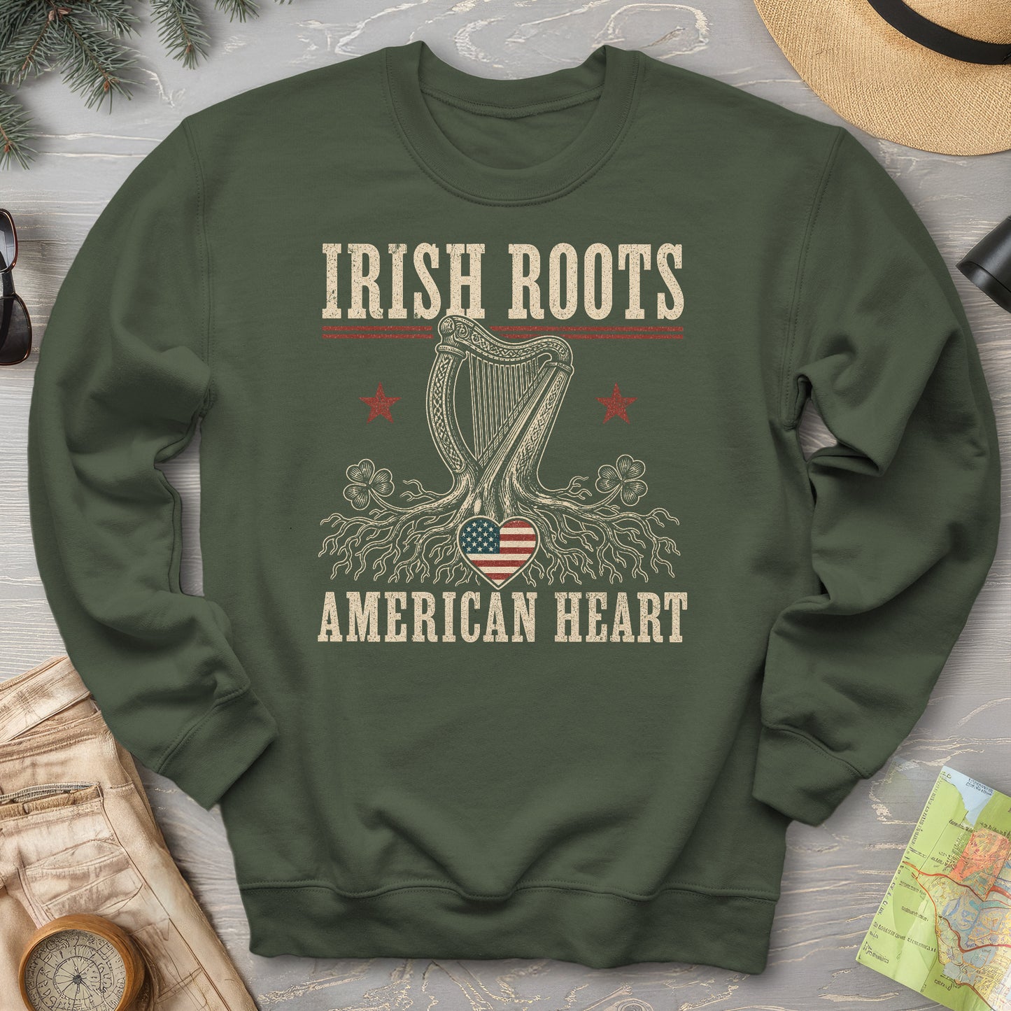 Irish Roots Harp Sweatshirt