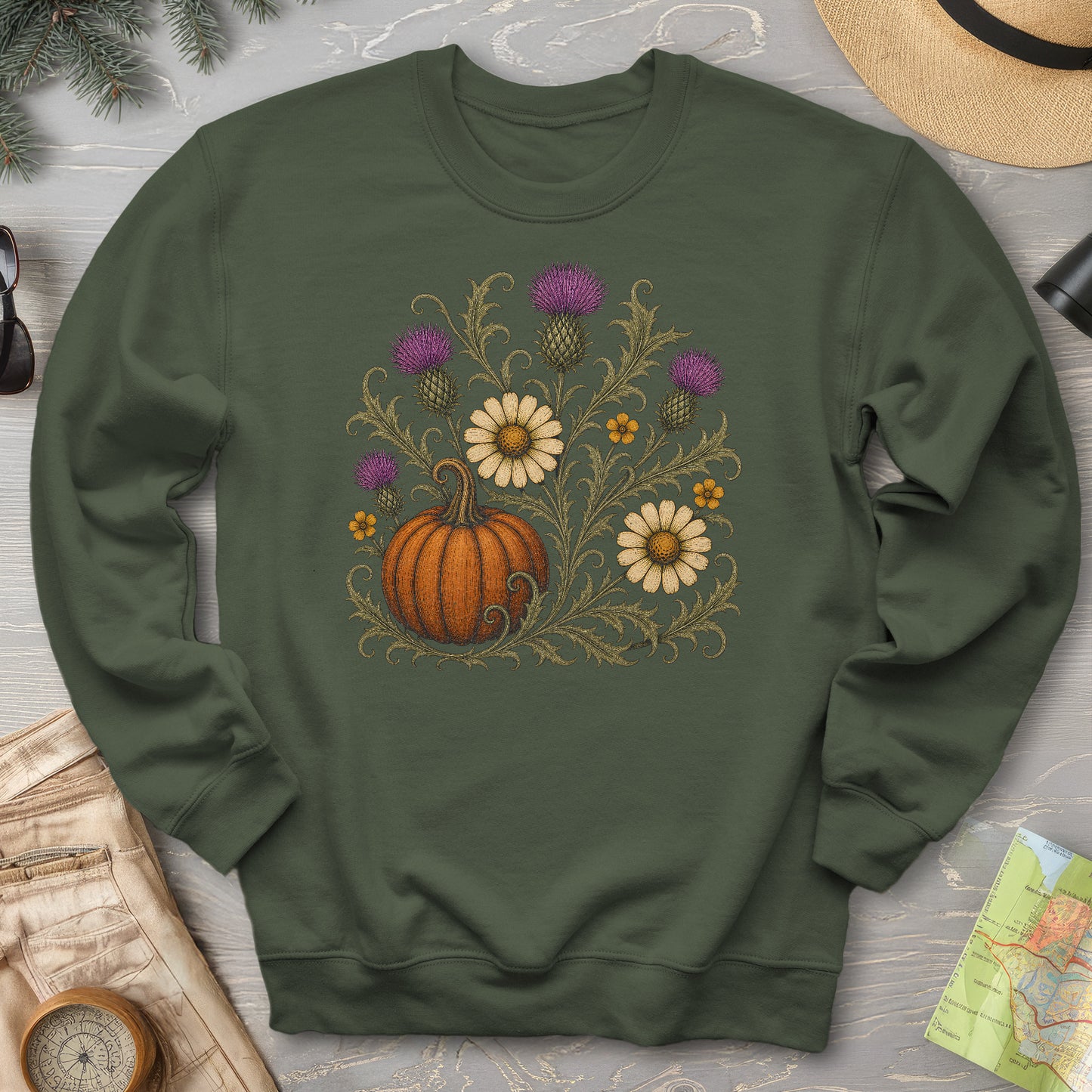 Pumpkin Thistles Sweatshirt