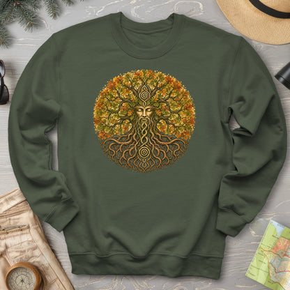 Green Man Autumn Bloom Sweatshirt