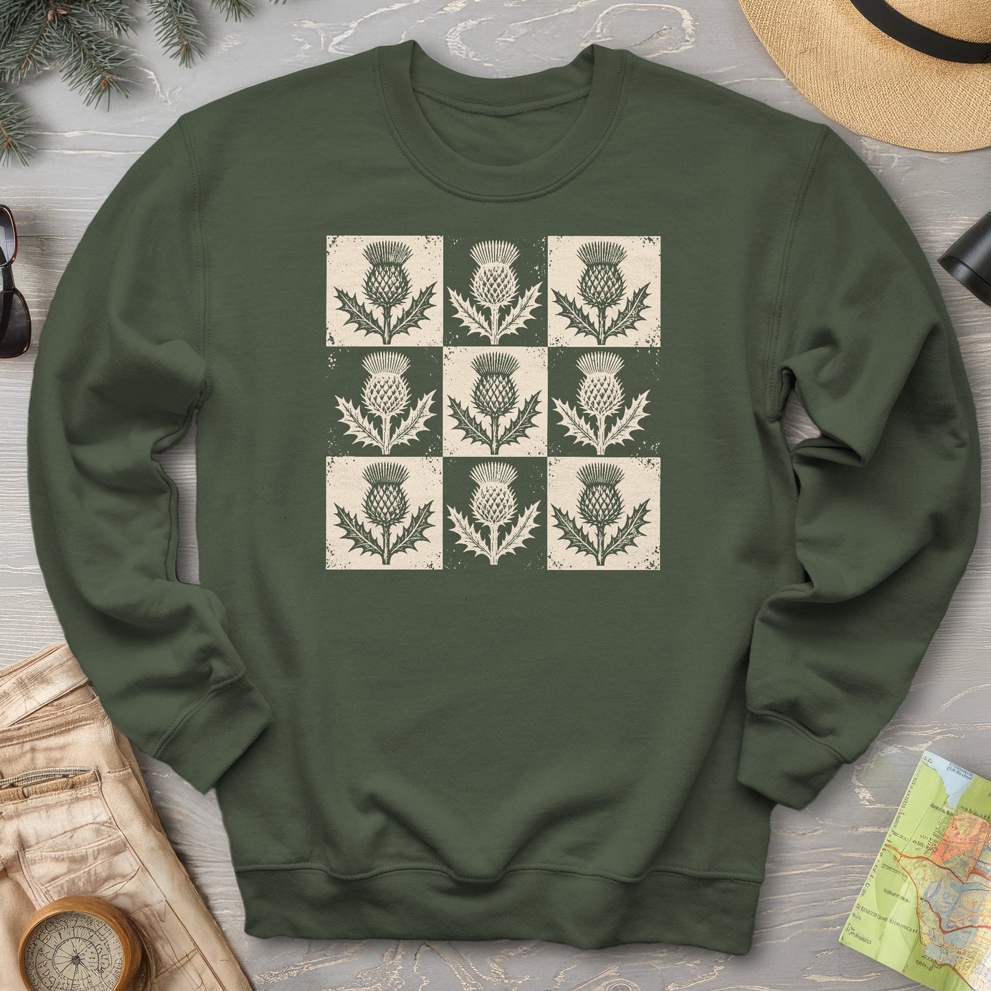 Thistle Box Pattern Sweatshirt