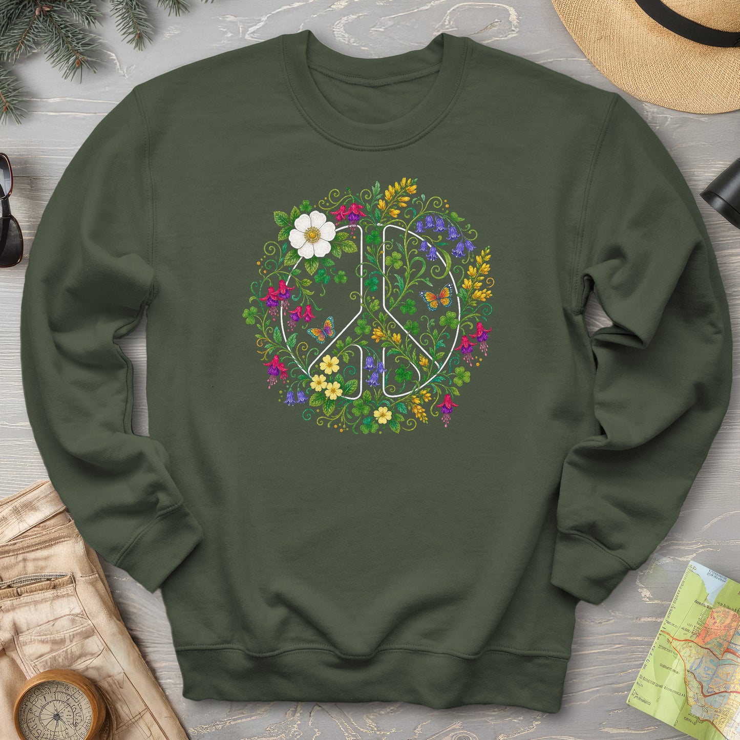 Floral Irish Peace Sweatshirt