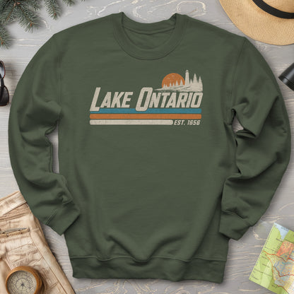 Lake Ontario Retro Stripe Sweatshirt