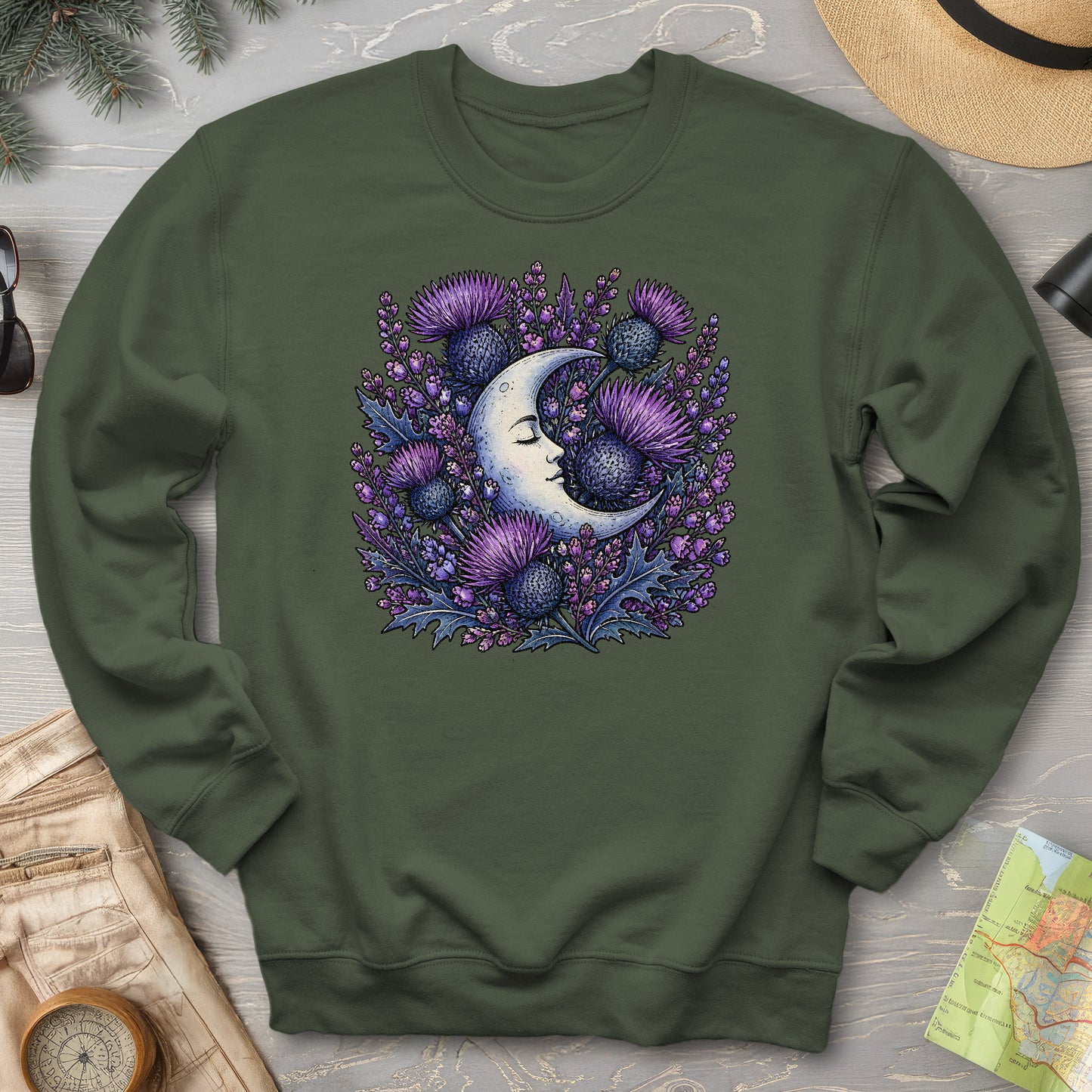 Botanical Moon Thistle Sweatshirt