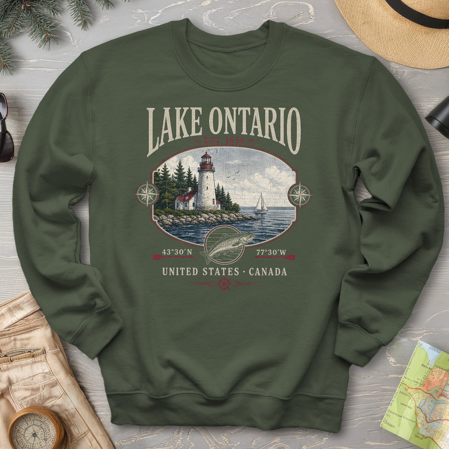 Lake Ontario Retro 90's Sweatshirt