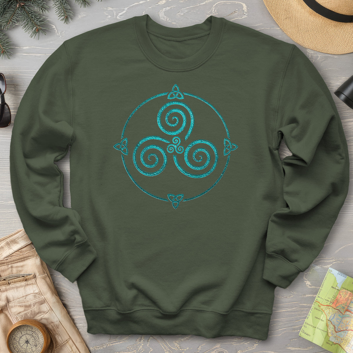 Celtic Triskele Spiral Sweatshirt