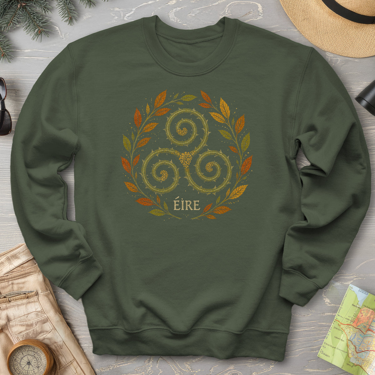 Éire Autumn Spiral Sweatshirt