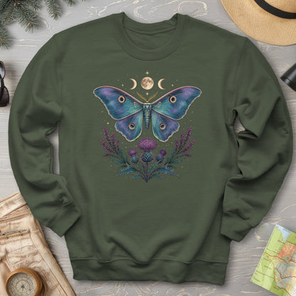 Luna Moth Thistle Bouquet Sweatshirt